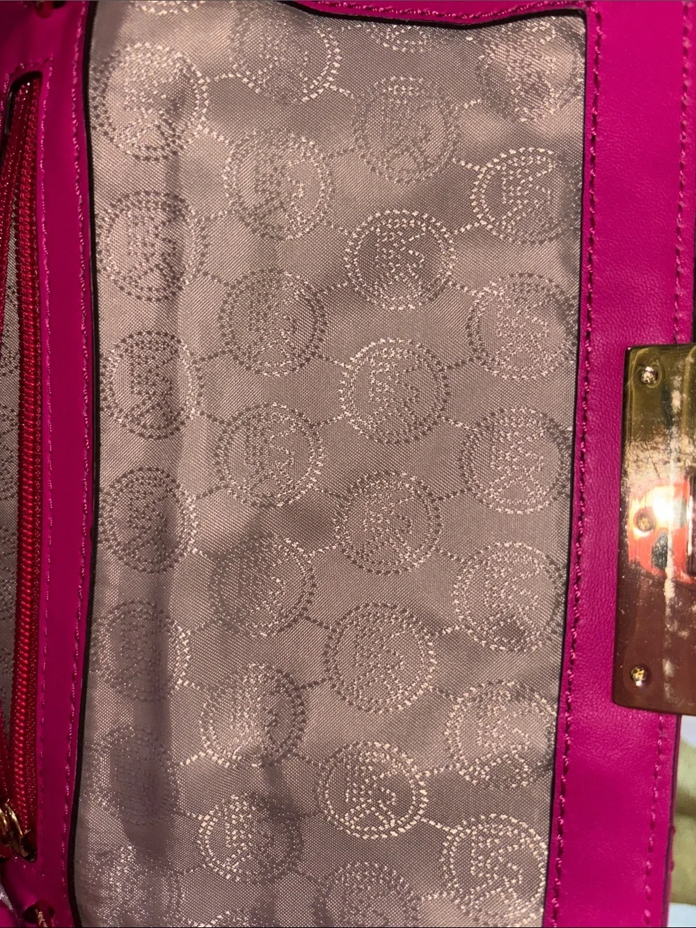 Michael Kors Sloan Quilted Leather Bag in a vibrant fuchsia with dust bag